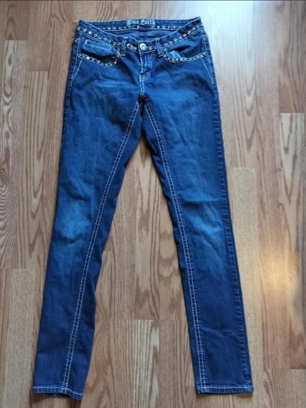 Studded Medium Blue Women's Jeans